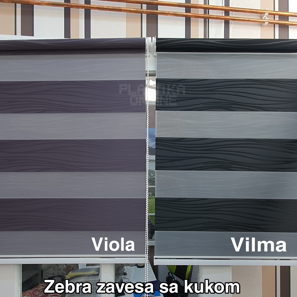 Zebra zavesa sa kukama, zebra zavese na kacenje, zebre zavese