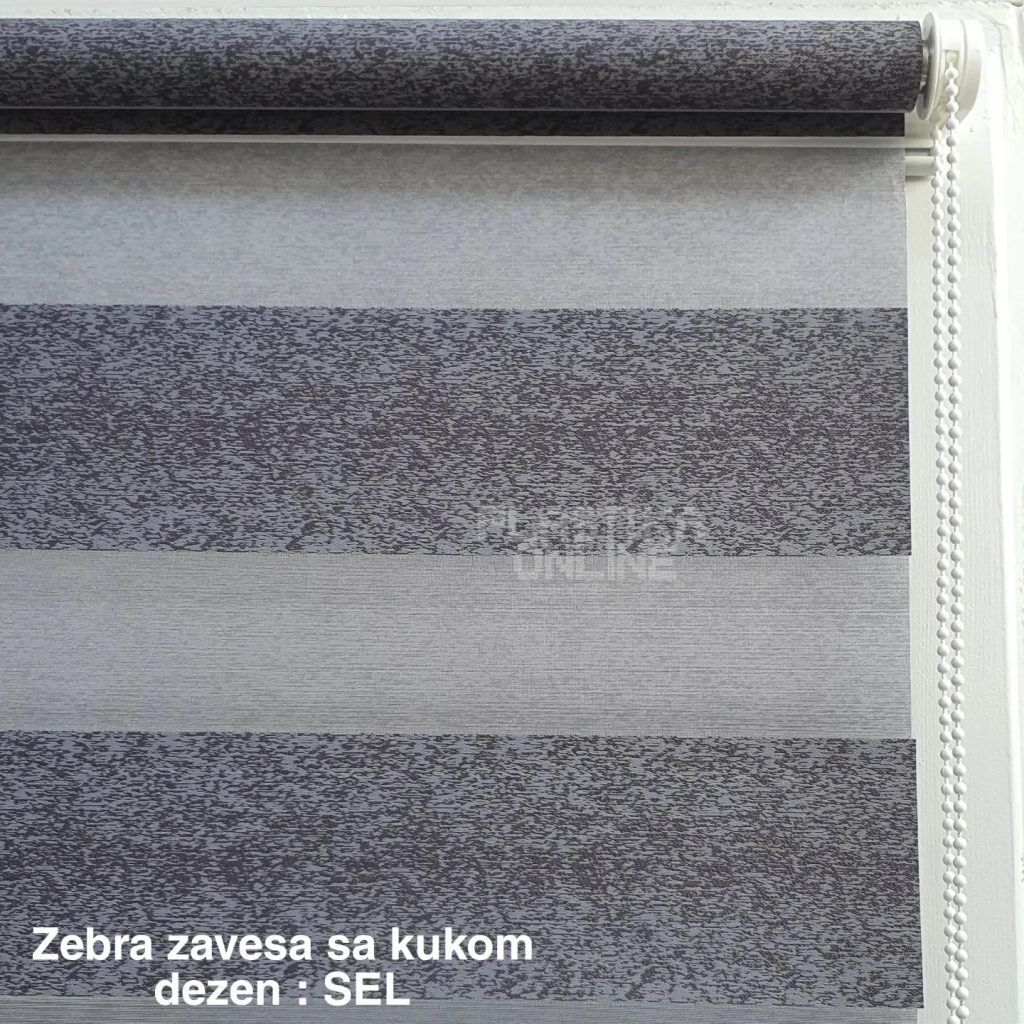 ZEBRA ZAVESA SA KUKICAMA, DEZEN sel