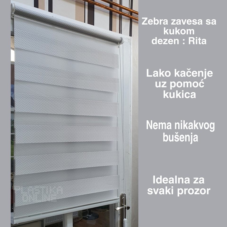 ZEBRA ZAVESA SA KUKICAMA DEZEN RITA