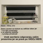 zebra zavesa sa kukicama, zebta zavesa na kačenje, zebra zavesa dezen VILMA CRNO