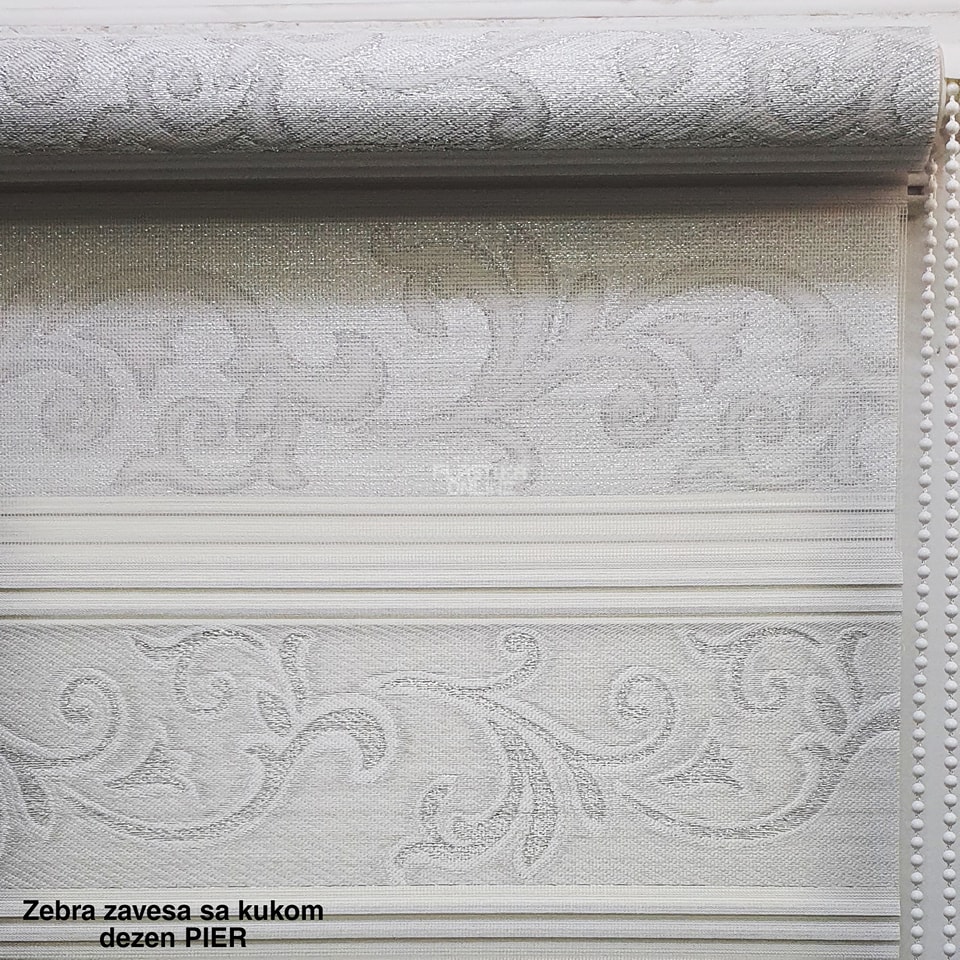 ZEBRA ZAVESA SA KUKICAMA DEZEN pier zebra zavese sa kukom, zebra zavese koje se kace na prozor, plastika online zebra zavese
